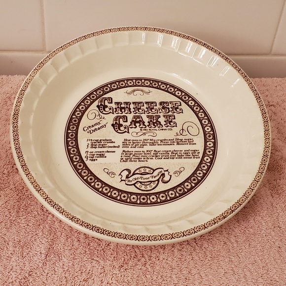 COUNTRY HARVEST, Vintage Cheesecake Pie Plate - Picture 1 of 5